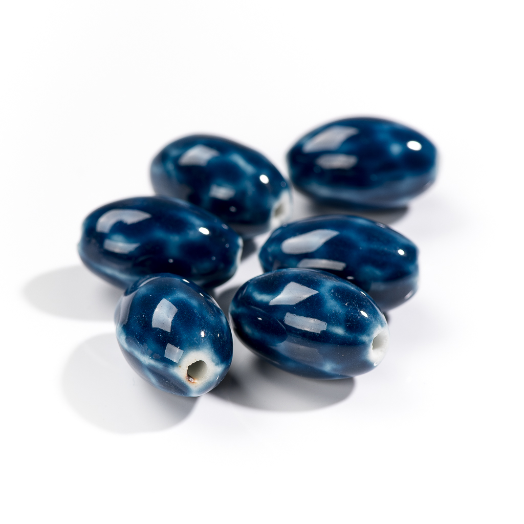 Snake Plant Ceramic - 24#5pcs Oval Retro Style Ceramic Beads