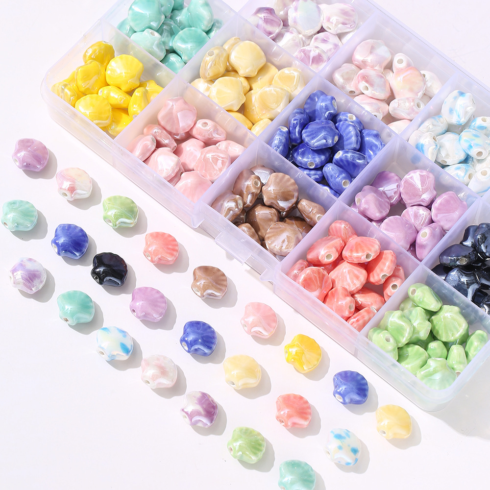 Snake Plant Ceramic - New 10PCS Colorful Ceramic Shell Beads