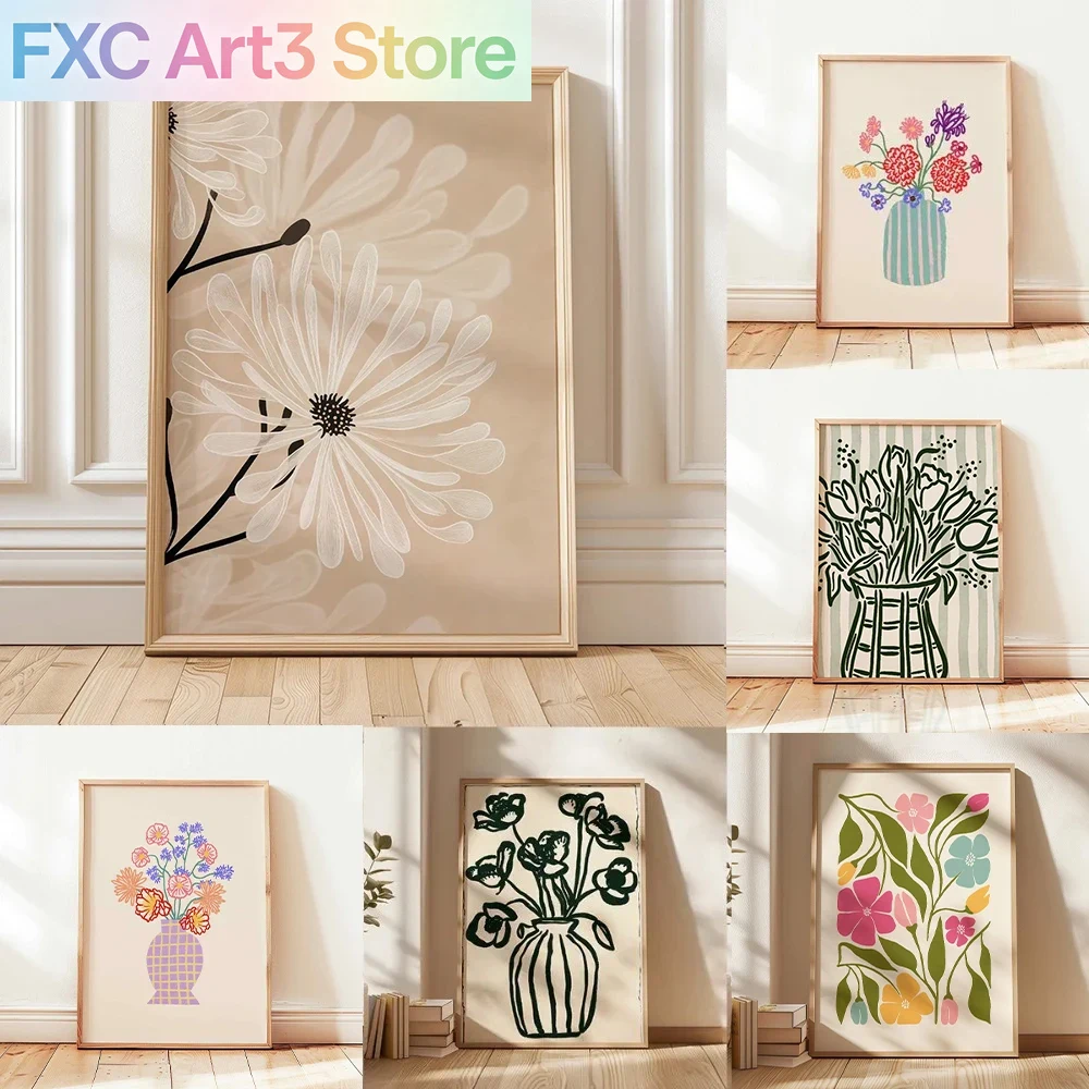 Frameless,1pc Retro Beige Flor - Plant Parenting 评论和价格
