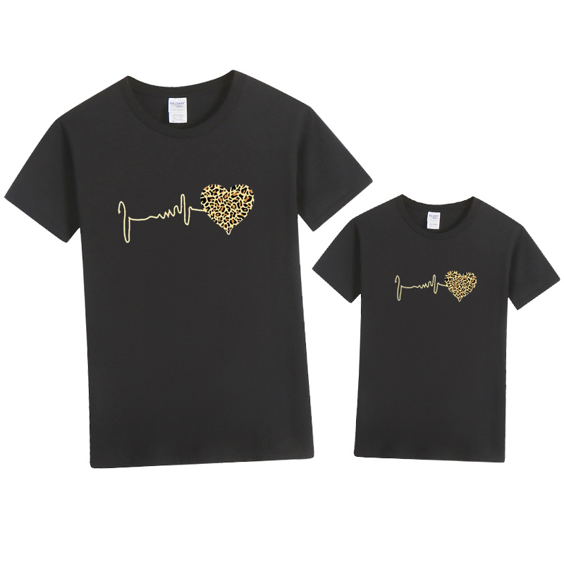 Leopard Heart Family T-shirt M - Plant Parent T Shirt 评论和价格