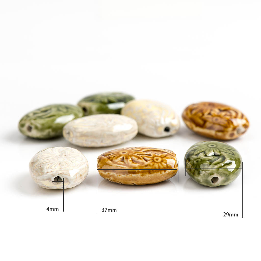 37# Big Flower Beramic Beads P - Snake Plant Ceramic 评论和价格